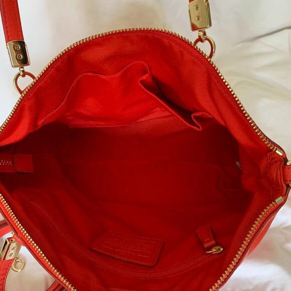 Coach Red Handbag (w/ shoulder strap) - Picture 3 of 3